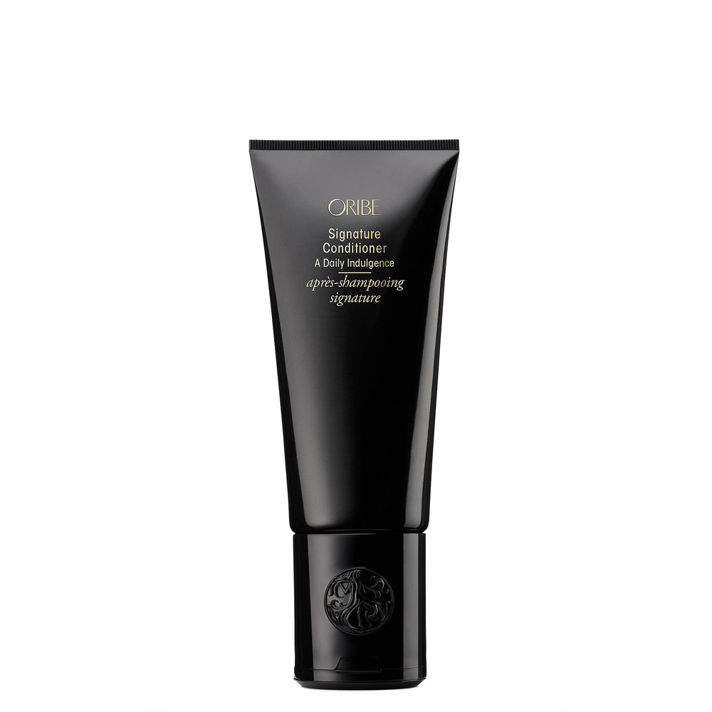 Oribe acondicionador frontal muestra envase y lujo