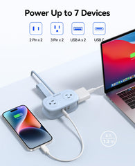 ORICO enfoque en puertos USB-A y USB-C que permiten carga simultánea eficiente