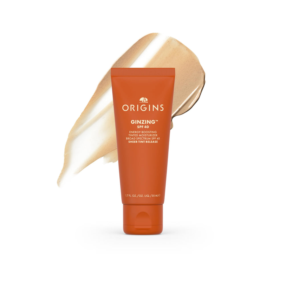 Origins GinZing tubo frontal mostrando la marca y beneficio hidratante