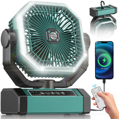 Orteen ventilador frontal mostrando diseño compacto y portabilidad