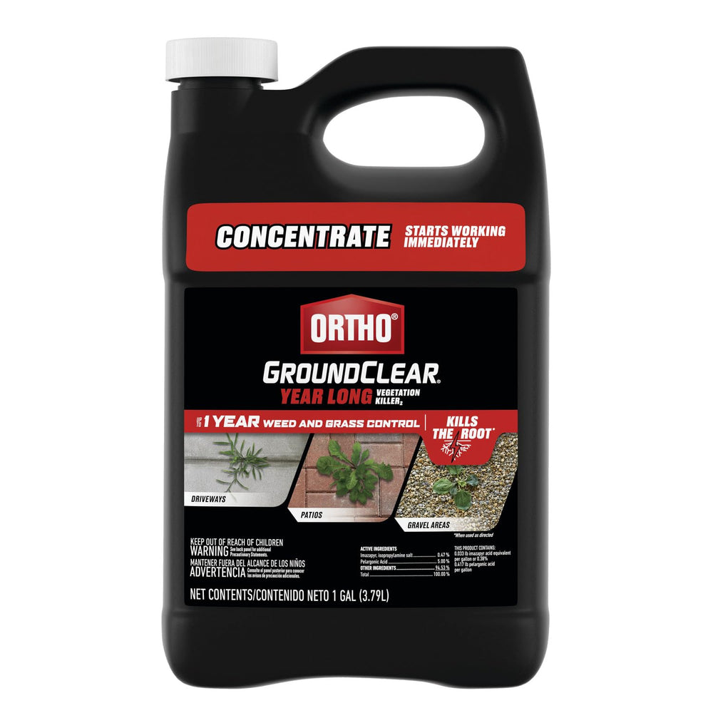 Ortho frasco concentrado 1 gal mostrando etiqueta y uso fácil