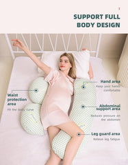 Oternal en uso durmiendo lateralmente con soporte estable para barriga