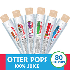 Otter Pops paleta fuera del envase mostrando color natural y frescura