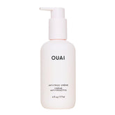 OUAI bote frontal de Anti Frizz Cream mostrando tamaño y etiquetado beneficioso