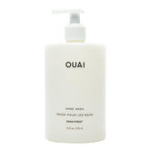 OUAI botella frontal mostrando diseño y volumen, aspecto premium