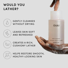 OUAI Melrose Place etiqueta con ingredientes y beneficios visibles
