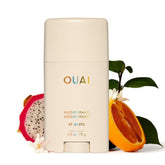 OUAI desodorante St. Barts frente del envase mostrando diseño y tamaño práctico