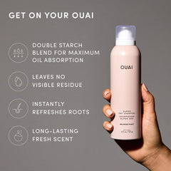 OUAI aplicación en raíces en uso, retoque inmediato y sin agua