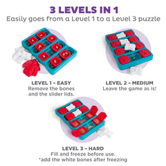 Outward Hound comparación de tamaño con una mano para referencia de escala