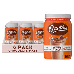 Ovaltine lata 12 oz vista frontal con diseño claro y práctico