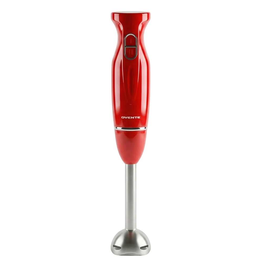OVENTE HS560R frente del producto mostrando diseño rojo y compacto, fácil almacenamiento
