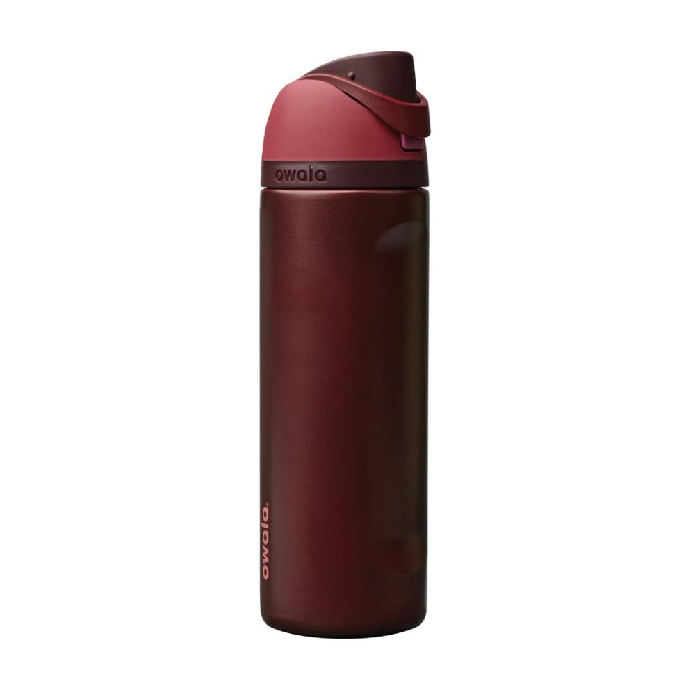Owala botella frontal Black Cherry mostrando diseño y color atractivo