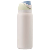 Owala FreeSip vista frontal de la botella 32 oz con diseño Iced Breeze, fácil identificación