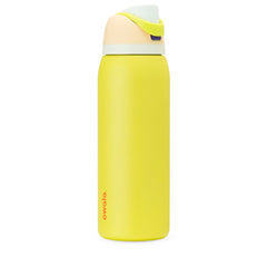 Owala botella 40 oz frontal mostrando diseño y color Lemon, fácil de transportar