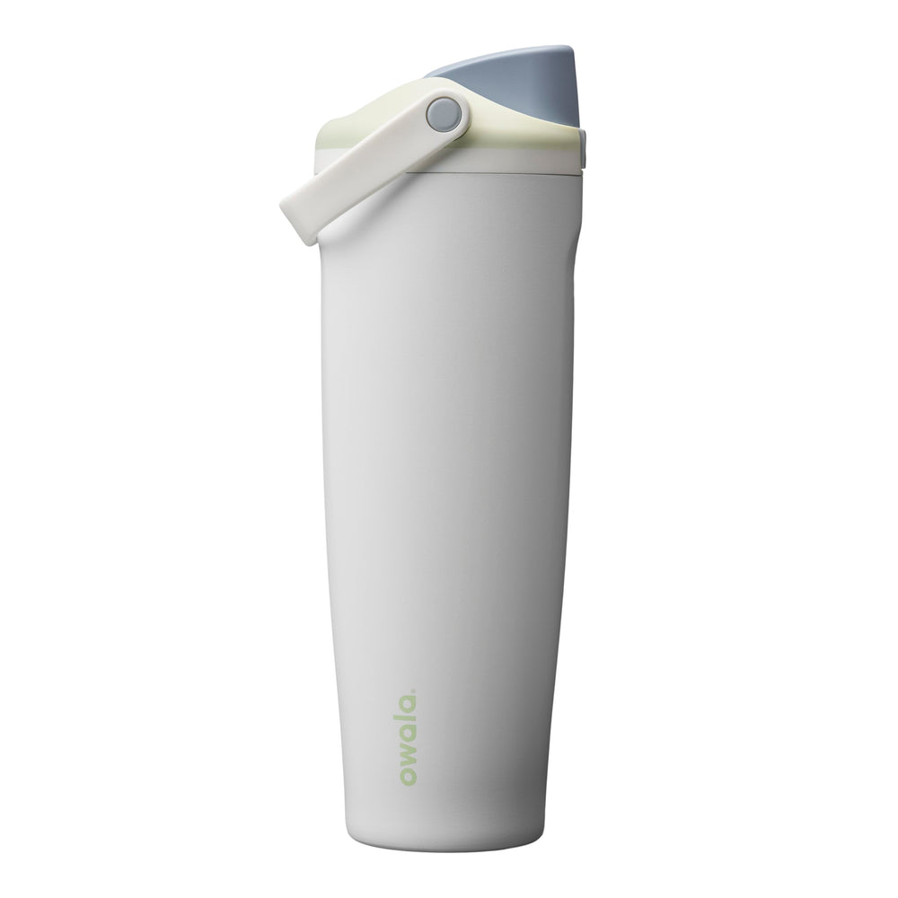 Owala FreeSip Sway vista frontal mostrando capacidad y color Iced Breeze, ideal para todo el día