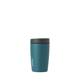 Owala SmoothSip frente mostrando color gris y azul y acabado elegante