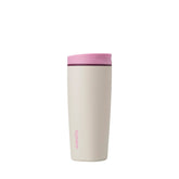 Owala SmoothSip frontal rosa/tan mostrando diseño y cierre hermético