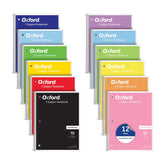 Oxford cubierta frontal del pack de 12 cuadernos mostrando colores surtidos y organización