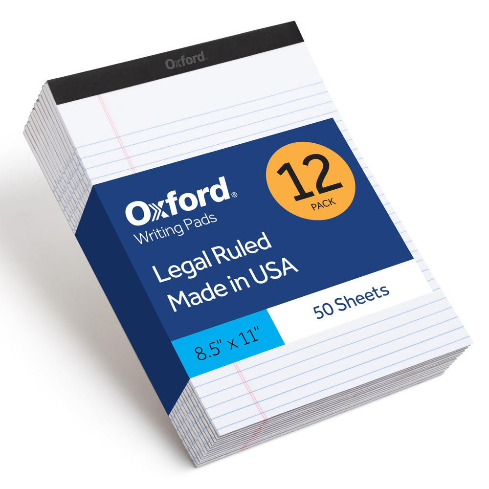 Oxford frente del paquete mostrando 12 blocs y el formato práctico