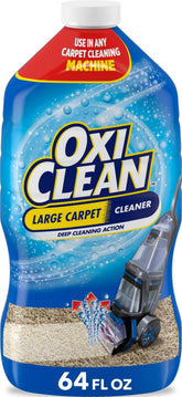 OxiClean frontal de botella 64 fl oz mostrando el envase y capacidad