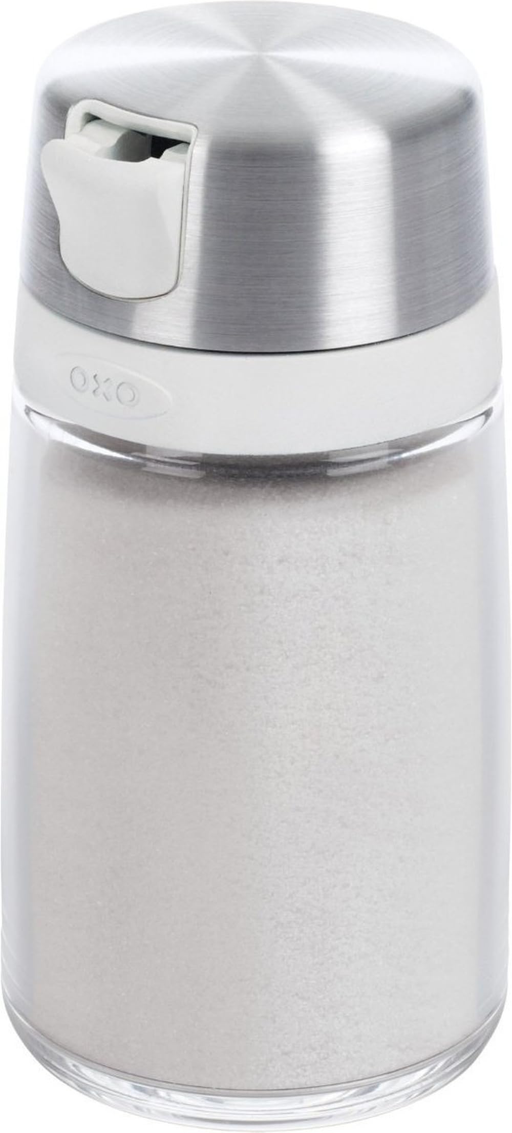 OXO dispensador de azúcar vista frontal, diseño compacto y práctico