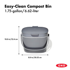 OXO Good Grips con tapa abierta facilitando depositar residuos rápidamente