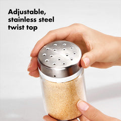 OXO Good Grips detalle de la tapa de acero inoxidable, regulación simple