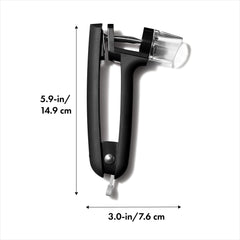 OXO protector desmontable mostrando limpieza fácil y sin salpicaduras