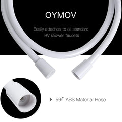OYMOV manguera flexible blanca resaltando comodidad y ajuste