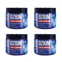 Ozium gel frasco vista frontal mostrando diseño compacto y beneficio frescura