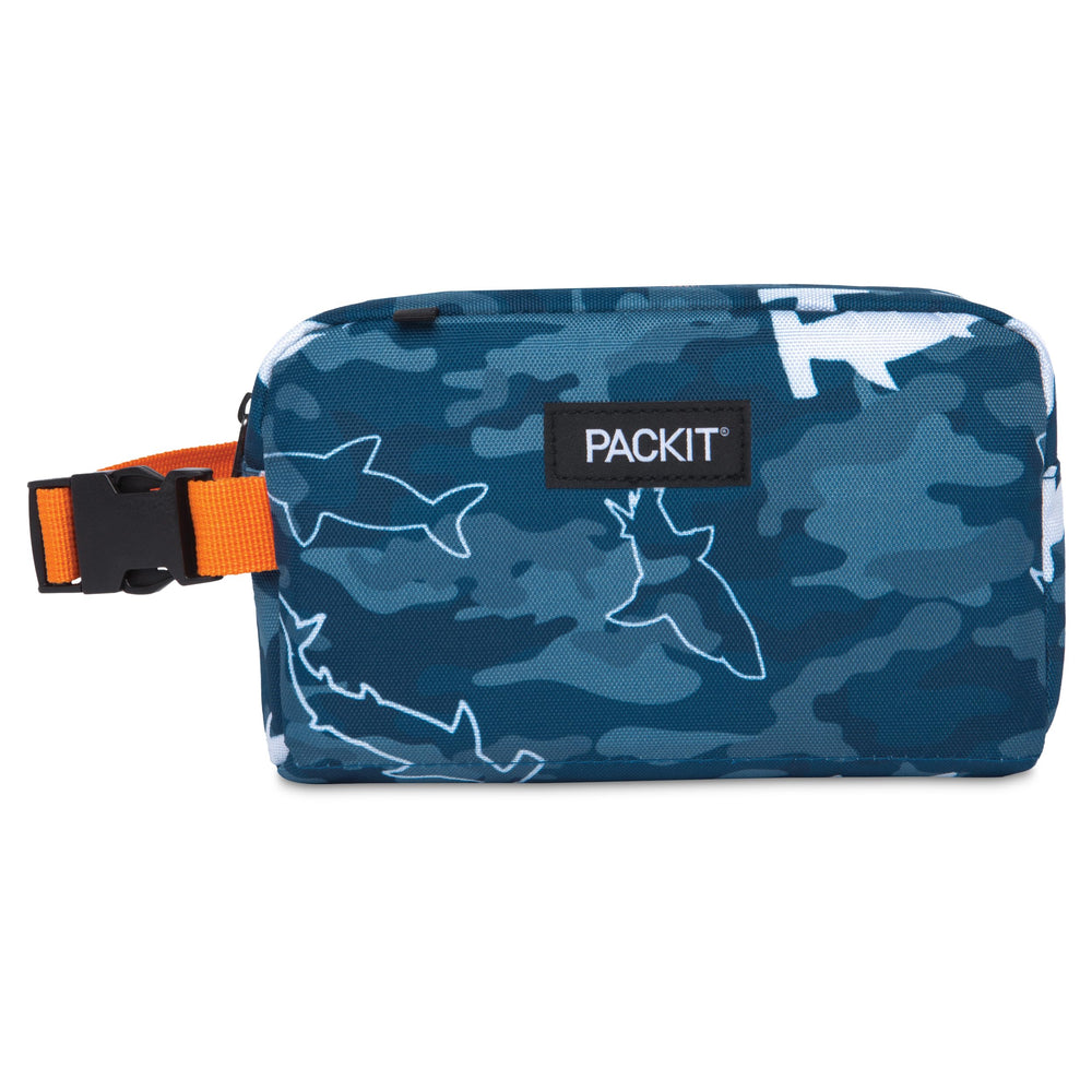 PackIt vista frontal con diseño Camo Sharks y enfriamiento integrado