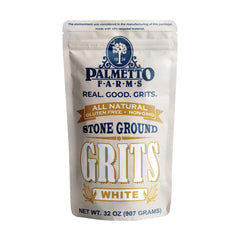 Palmetto Farms frente del empaque mostrando sello tradicional y bolsa resealable