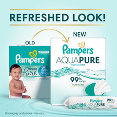 Pampers tapa pop-top abierta que mantiene las toallitas húmedas