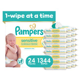 Pampers paquete frontal muestra diseño y cantidad grande para ahorro