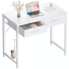 Pamray escritorio blanco frontal mostrando superficie limpia y organizada