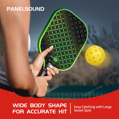 Panel Sound palas en uso en pista exterior demostrando control y potencia