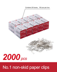 PAPERPAL montón de 2000 clips plateados, suministro a granel