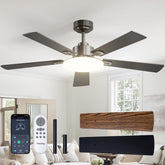 Passky vista frontal del ventilador 52" negro mejora estética y circulación