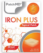 PatchMD parche Iron Plus vista frontal mostrando diseño y empaque, práctico y discreto