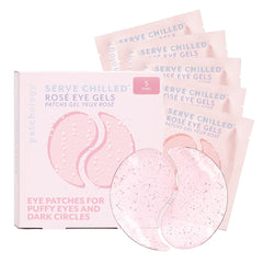 Patchology empaque frontal del set rosé mostrando 5 parches para mirada renovada