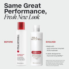 Paul Mitchell Super Sculpt textura líquida en primer plano que destaca secado rápido y brillo