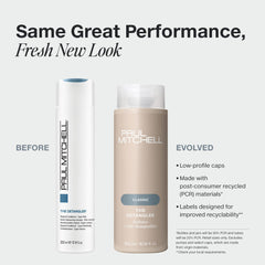 Paul Mitchell etiqueta trasera con lista de ingredientes y uso sencillo