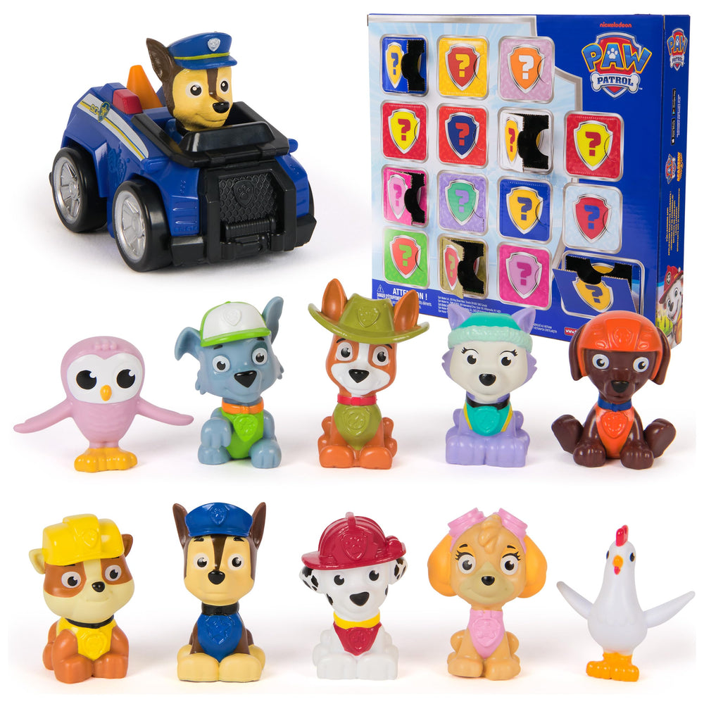 Paw Patrol caja frontal mostrando las 15 puertas y el tamaño del conjunto