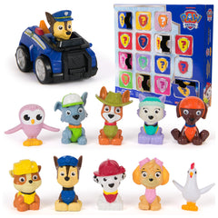 Paw Patrol caja frontal mostrando las 15 puertas y el tamaño del conjunto