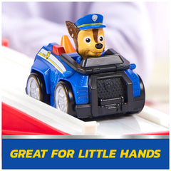 Paw Patrol Pup Squad Racer en movimiento añadiendo acción y juego dinámico