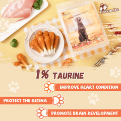 Pawmate perro masticando premio que promueve limpieza dental