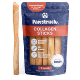 Pawstruck front packaging showing five 12-inch collagen sticks and value