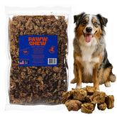 PAWW CHEW envase frontal claro que muestra pulmón de res, calidad y confianza