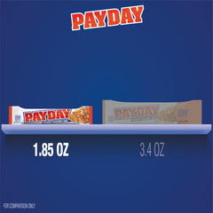 PAYDAY primer plano de cacahuates mostrando crocancia y aporte proteico