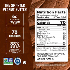 PBfit polvo fino de cacao y maní mostrando textura y mezcla fácil